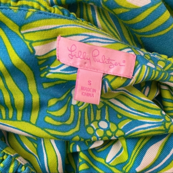 Lilly Pulitzer Floral Seaweed V-Neck Ruffle Preppy Spring Clare Dress Small - Picture 5 of 8